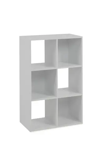 Regal - inkl. Stoffboxen, B ca. 60 cm, Weiß, Grau