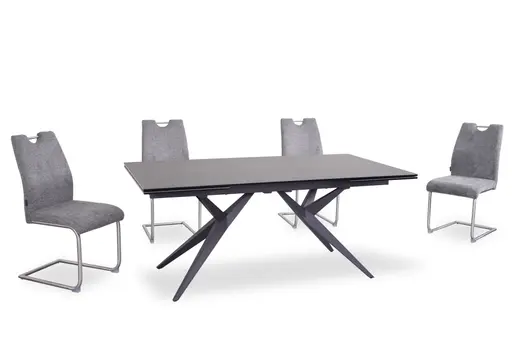 Freischwinger MERVE - Stoff, Grau