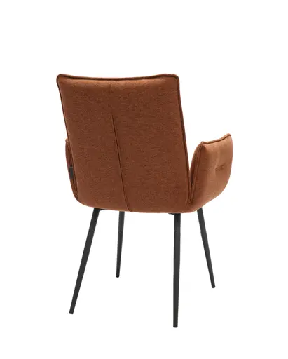 Armlehnstuhl MARCELA - Stoff, Kupfer