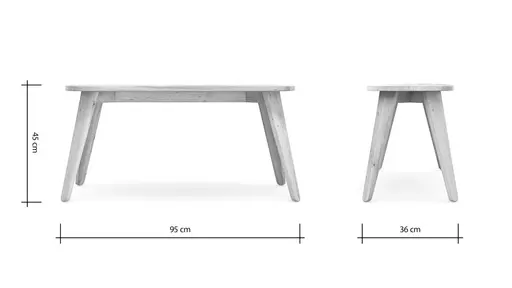 Sitzbank Signe - Asteiche Massiv, Geölt