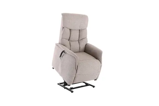 TV-Sessel MARLO - Aufstehhilfe, Relaxfunktion, Kopfteilverstellung, Stoff, Braunbeige