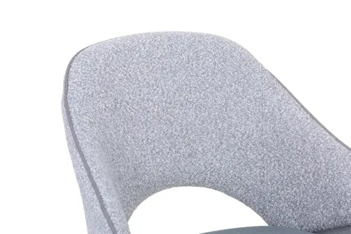 Stuhl MERIEM - drehbar, Stoff, Grau