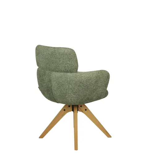 Armlehnstuhl MANJA - drehbar, Stoff, Grün