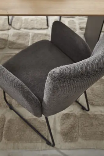 Armlehnstuhl Gainesville - Stoff, Schlammgrün