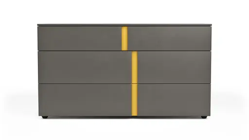 Kommode Loretto - BHT ca. 127x70x51 cm, Lack matt, Anthrazit