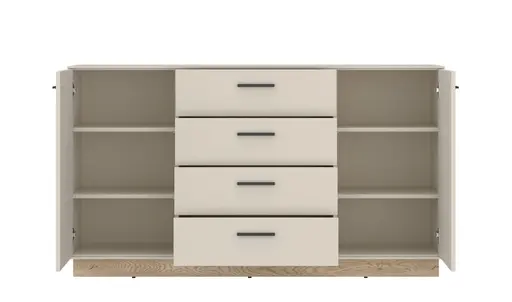 Sideboard - B ca. 155 cm, Kaschmir, Cremona Eiche Torro Nachbildung