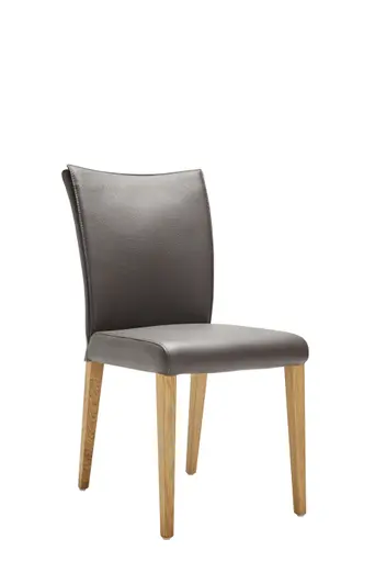 Polsterstuhl Floriana - Leder, Braun