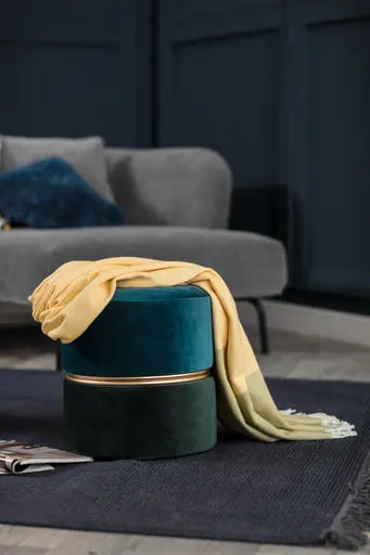 Hocker Svala B - Velour, Grün