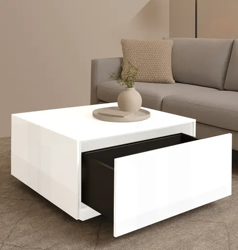 Couchtisch - LB ca. 75x75 cm, Weiß