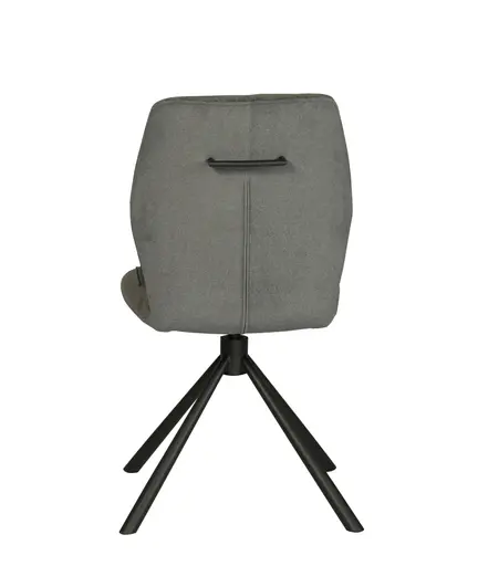 Stuhl MANOA - drehbar, Stoff, Grau