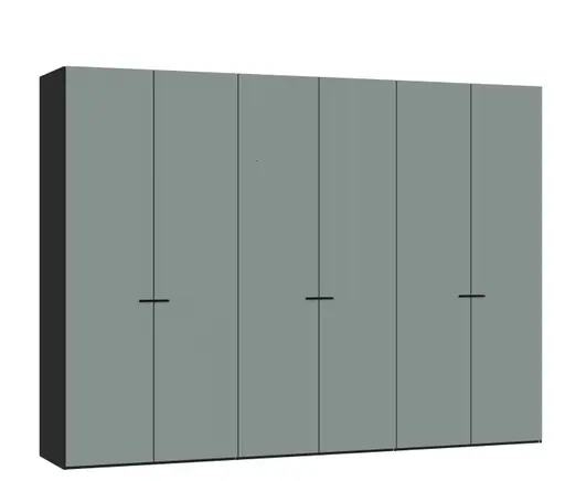 Drehtürenschrank JOIN IT- B ca. 303 cm, Schwarz, Salbei