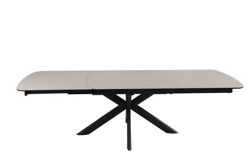 Esstisch MAXIE - ausziehbar, LB ca. 190x98 cm, Glaskeramik, Travertin farbig