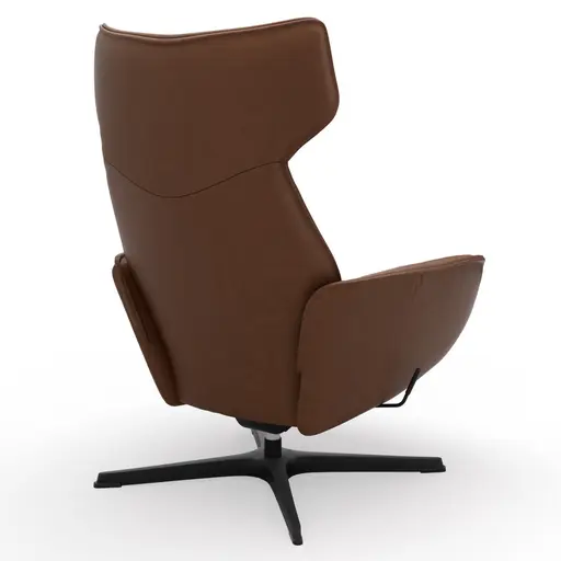 Relaxsessel Helge - Leder Anilin, Cognac