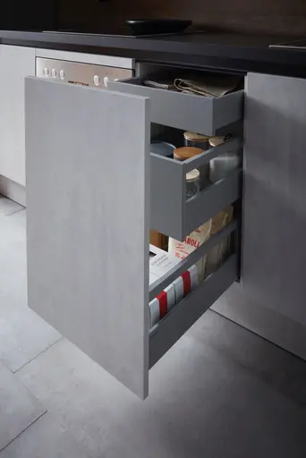 Küchenzeile 51.180 CO 1 519, Beton Weißgrau Nachbildung