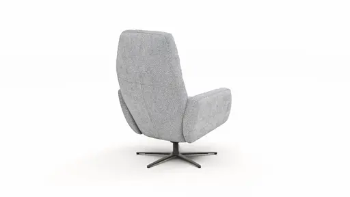 Einzelsessel Terni - Relaxfunktion, Sternfuss, Stoff, Hellblau