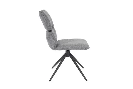 Stuhl MARJA - drehbar, Stoff, Grau