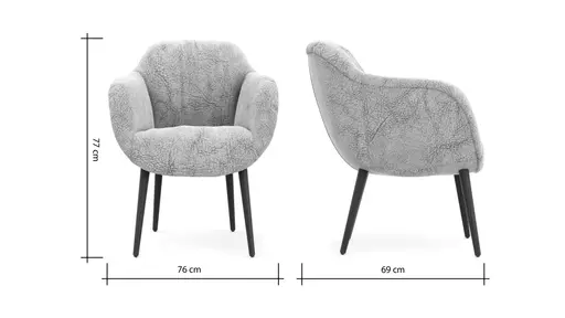 Sessel Sevano - Leder, Offwhite