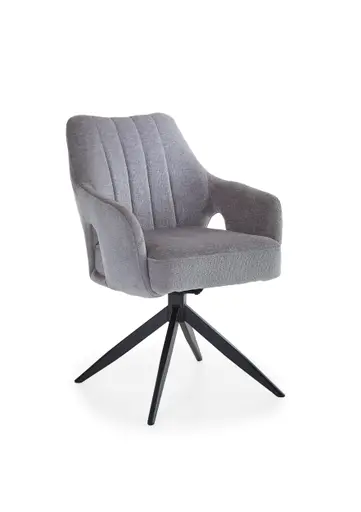 Armlehnstuhl - drehbar, Stoff, grau
