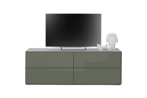 Lowboard - B ca. 181 cm, Olivgrün, Keramikoptik