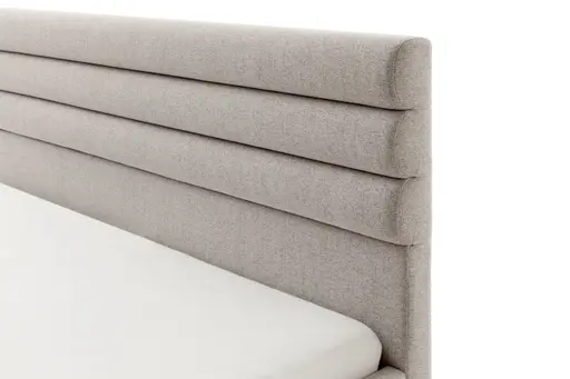 Polsterbett - Liegefläche ca. 180x200 cm, Stoff, beige