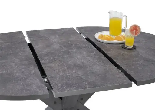 Ausziehtisch- LB ca. 110-150 cm, Keramik, Dunkel, Graphit, Anthrazit