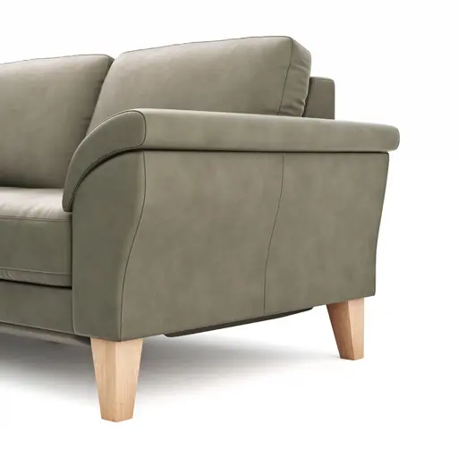 Ecksofa Rockport A - Ecke links mit 2,5-Sitzer inkl. Relaxfunktion (motorisch), Leder, Dunkelgrau