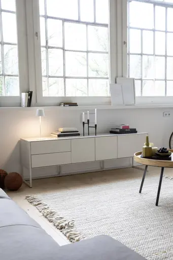 Lowboard Ove - B ca. 180 cm, Lack Matt, Kreide