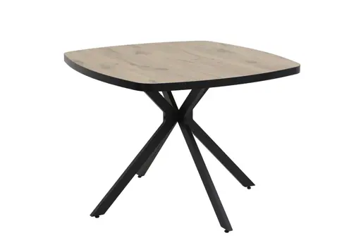 Esstisch - LB ca. 100x100 cm, Viking Eiche Nachbildung, Schwarz