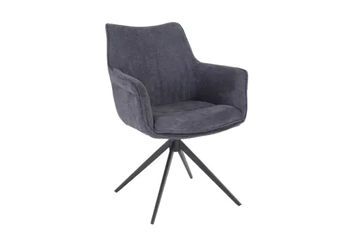 Armlehnstuhl MAIKE - drehbar, Stoff, Marine