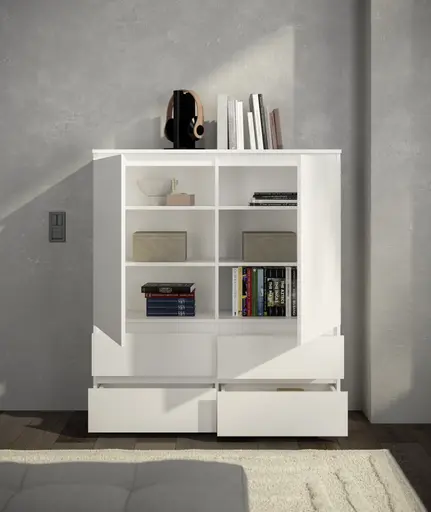 Highboard - B ca. 116 cm, Weiß