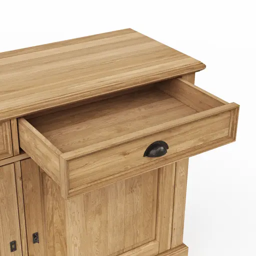 Kommode Louisiana - Wildeiche teilmassiv, geölt