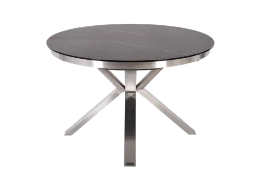 Esstisch MAIJA - ausziehbar, D ca. 120 cm, Keramik, Grau