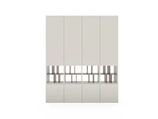 Wohnwand 3900 - B ca. 213 cm, Lack matt, Weiß