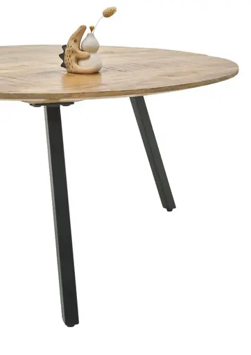 Couchtisch - Ø/H ca. 80x40 cm, Mangoholz massiv