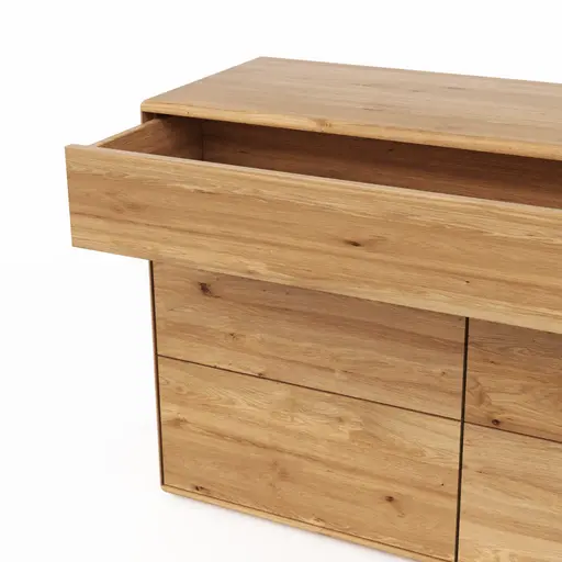 Sideboard Hillsboro - Wildeiche natur, geölt