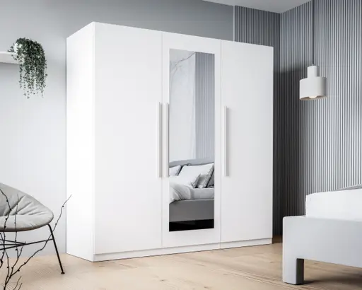 Drehtürenschrank FADI- B ca. 180 cm, Weiß