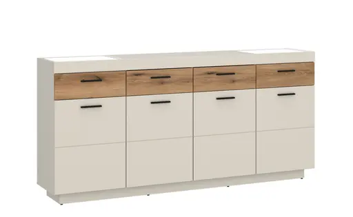 Sideboard - mit Beleuchtung, B ca. 180 cm, Kaschmir, Coast Evoke Eiche Nachbildung