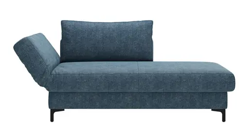 Schlafsofa Verano - Ausrichtung links inkl. Schlaffunktion und Bettkasten, Stoff, Petrol