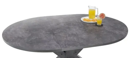 Ausziehtisch- LB ca. 110-150 cm, Keramik, Dunkel, Graphit, Anthrazit