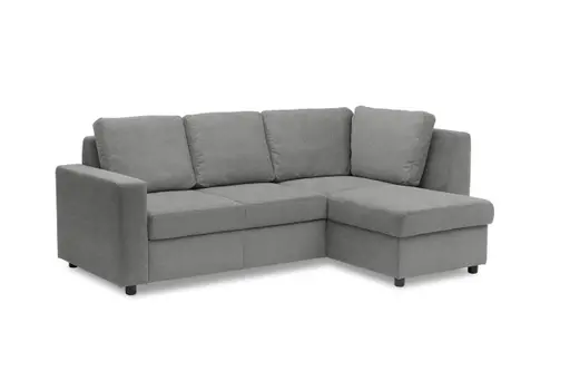 Ecksofa PRO FLEXX - 2-Sitzer, Ecke rechts, Stoff, Grau