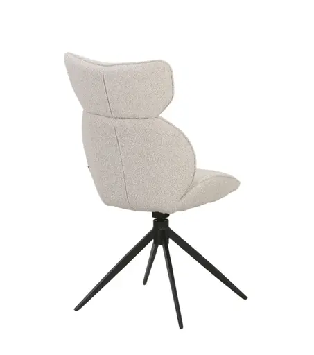 Stuhl MIRNA - drehbar, Stoff, Beige