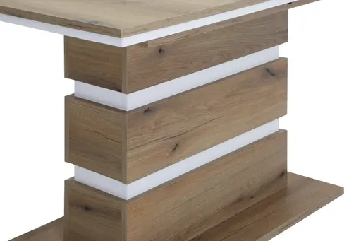 Esstisch - ausziehbar, LB ca. 140x90 cm, Evoke Eiche Nachbildung, Weiß