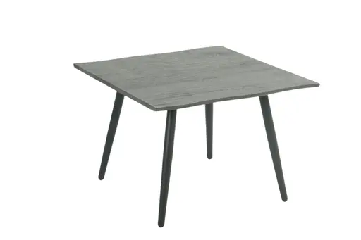 Couchtisch - LB ca. 60x60 cm, Grau, Schwarz, Baumkante