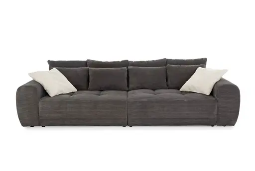 Megasofa JANNI - 3-Sitzer, Stoff, Grau