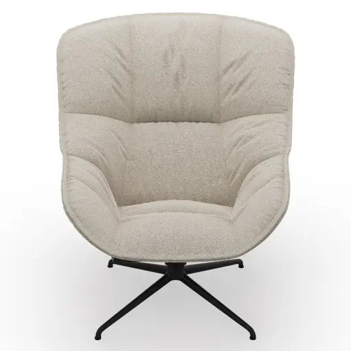 Sessel Unn - Stoff, Beige