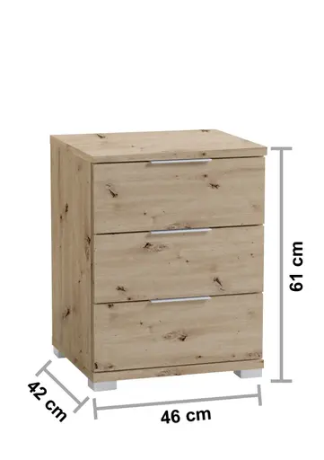 Nachtkommode- Eiche Dekor