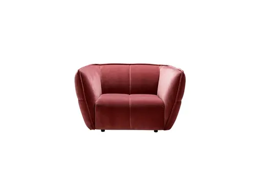 Sessel Hedda - Velour, Weinbeere