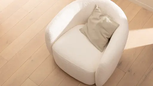 Sessel Karasu - Stoff, Weiß