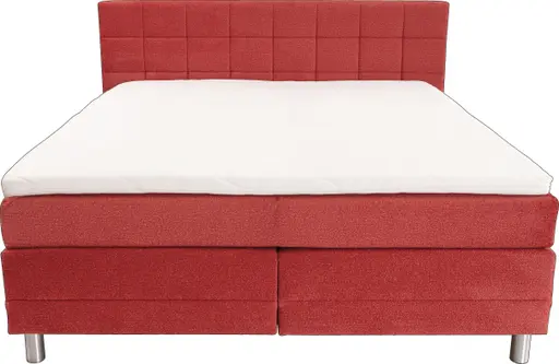  Boxspringbett - Liegefläche ca. 180x200 cm, Stoff, Rot