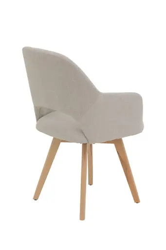 Armlehnstuhl - drehbar, Stoff, Beige